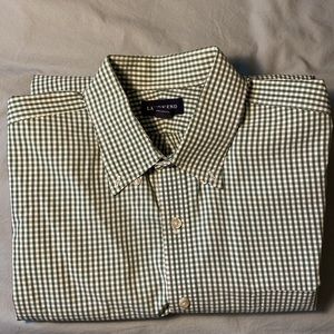 Lands’ End tailored cotton buttoned down checkered shirt